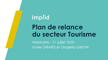 Webinar plan de relance au secteur du tourisme
